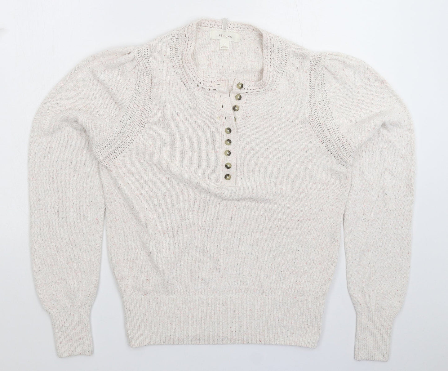 Womens UK Size 12 Marks and Spencer Grey Pullover Jumper