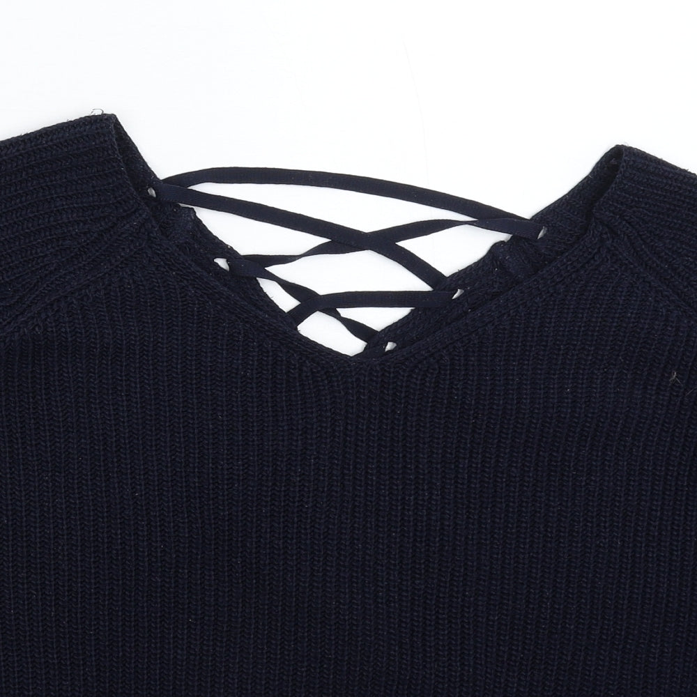 F&F Womens Blue  Knit Pullover Jumper Size 12