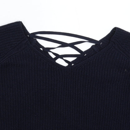 F&F Womens Blue  Knit Pullover Jumper Size 12