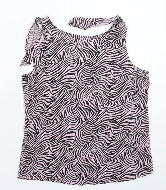 Womens UK Size 8 NEXT Pink Basic Tank