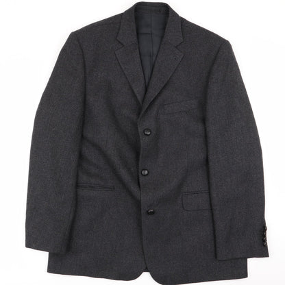 Additional front view of zona men’s grey jacket blazer, size 42