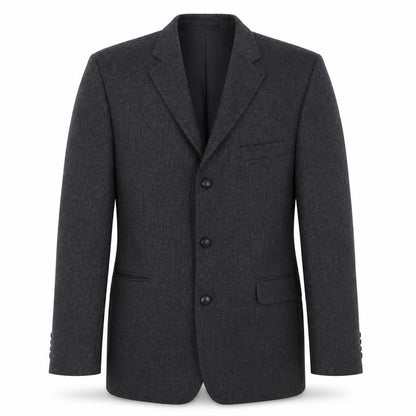 Front view of zona men’s grey jacket blazer, size 42