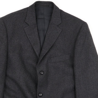 Close-up detail of zona men’s grey jacket blazer, size 42