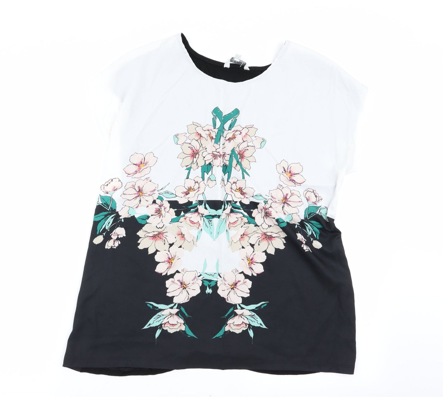 Womens UK Size 14 Peacocks Multicoloured Basic Tank
