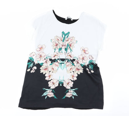 Womens UK Size 14 Peacocks Multicoloured Basic Tank