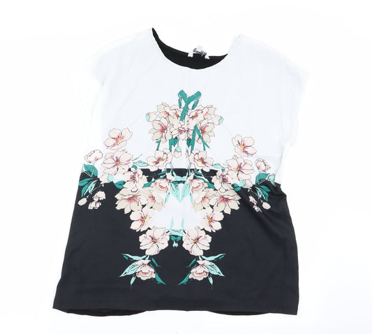 Womens UK Size 14 Peacocks Multicoloured Basic Tank