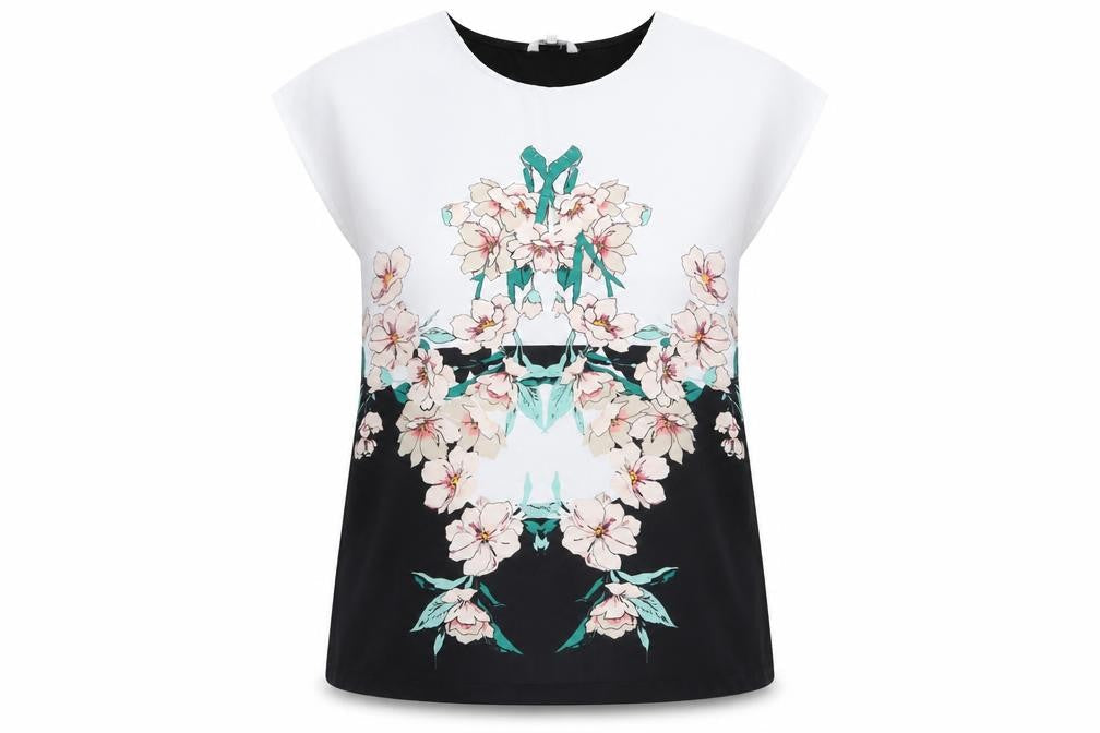 Womens UK Size 14 Peacocks Multicoloured Basic Tank