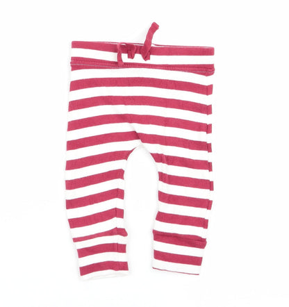 Asda George Girls Multicoloured Striped  Jogger Trousers Size 3-6 Months