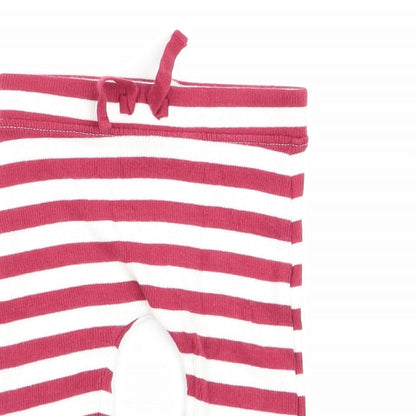 Asda George Girls Multicoloured Striped  Jogger Trousers Size 3-6 Months