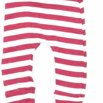 Asda George Girls Multicoloured Striped  Jogger Trousers Size 3-6 Months