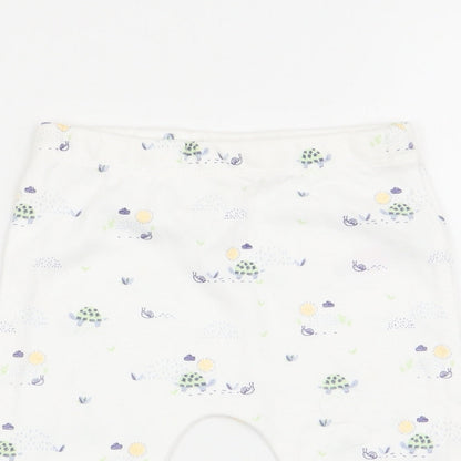 fred and flo Boys White Animal Print  Jogger Trousers Size 3-6 Months  - leggings