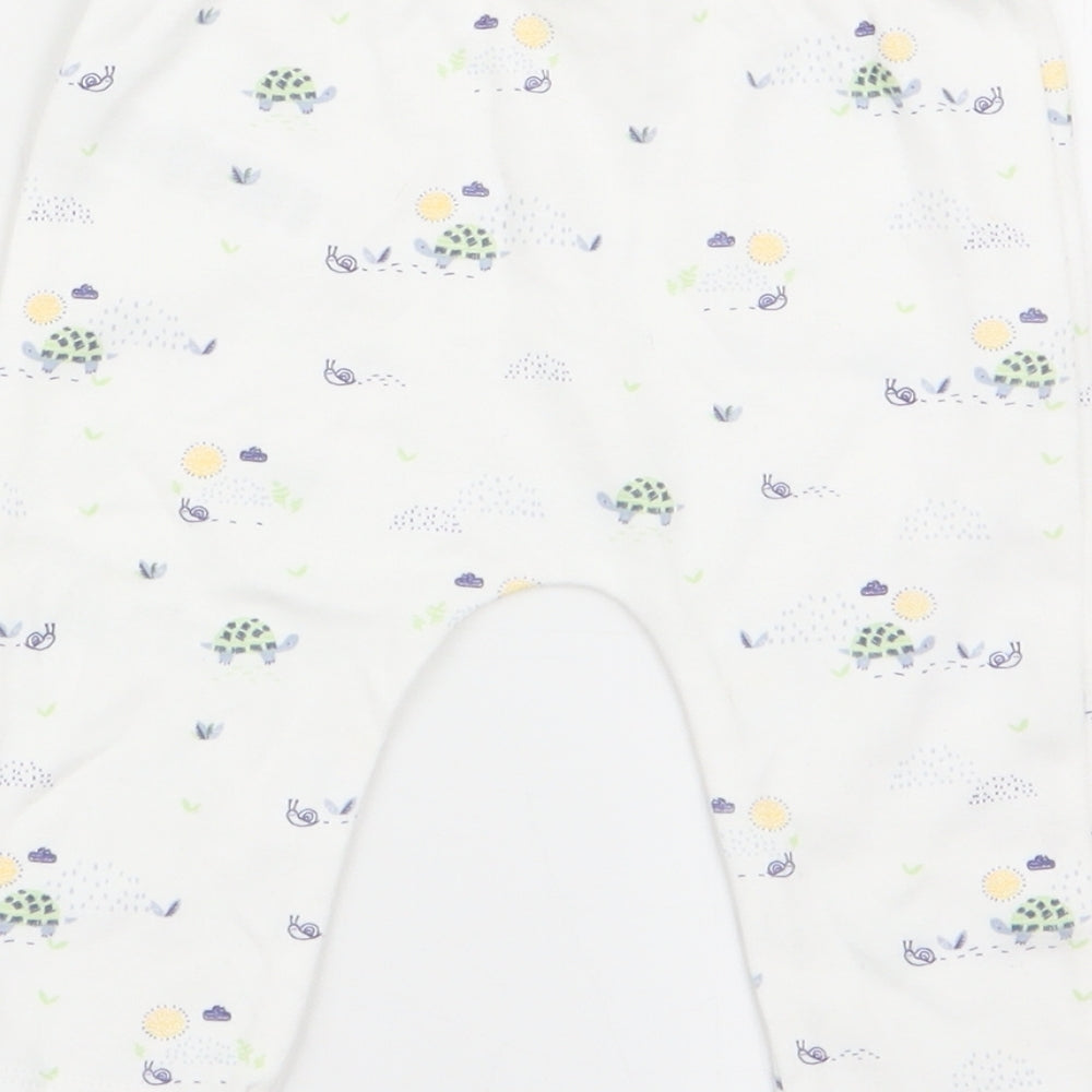 fred and flo Boys White Animal Print  Jogger Trousers Size 3-6 Months  - leggings