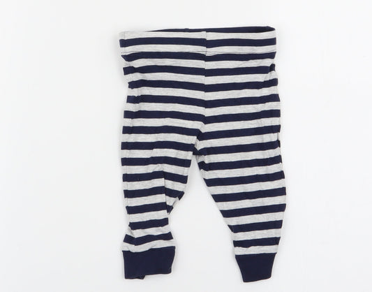 fred and flo Boys Multicoloured Striped  Babydoll Pyjama Pants Size 3-6 Months