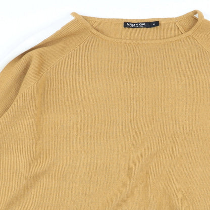 nastygal Womens Yellow   Pullover Jumper Size M