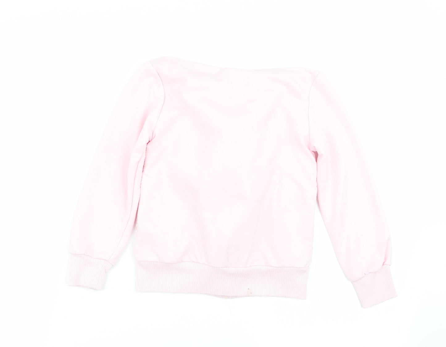 happy house Girls Pink Floral  Full Zip Jumper Size 6-7 Years