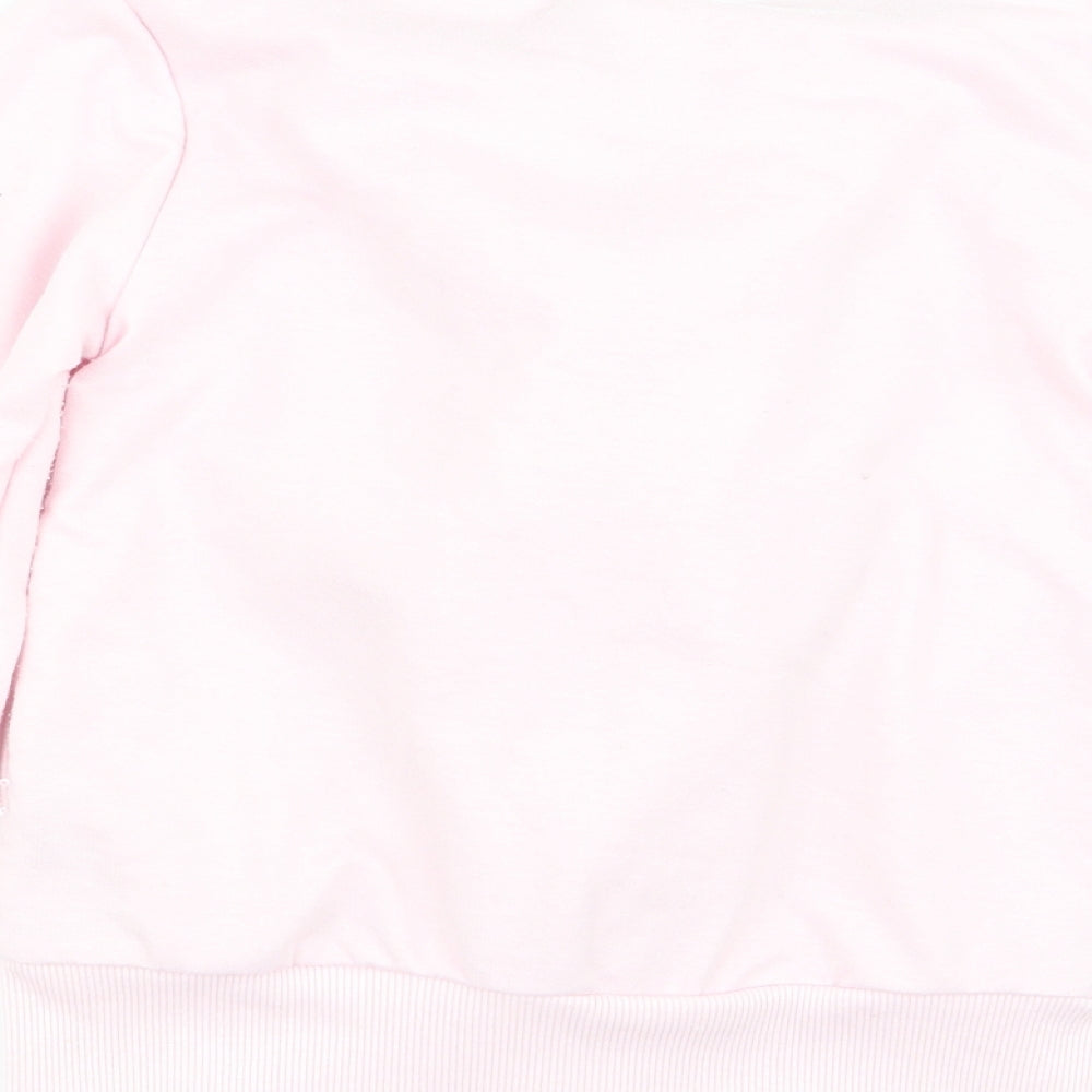happy house Girls Pink Floral  Full Zip Jumper Size 6-7 Years