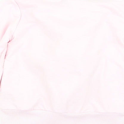 happy house Girls Pink Floral  Full Zip Jumper Size 6-7 Years