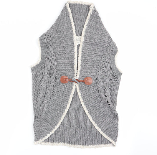 Womens UK Size 8 New Look Grey Cardigan Jumper