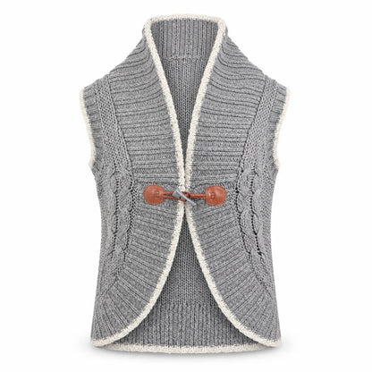 Front view of New Look women’s grey cardigan jumper, size UK 8