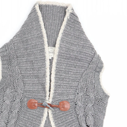 Womens UK Size 8 New Look Grey Cardigan Jumper