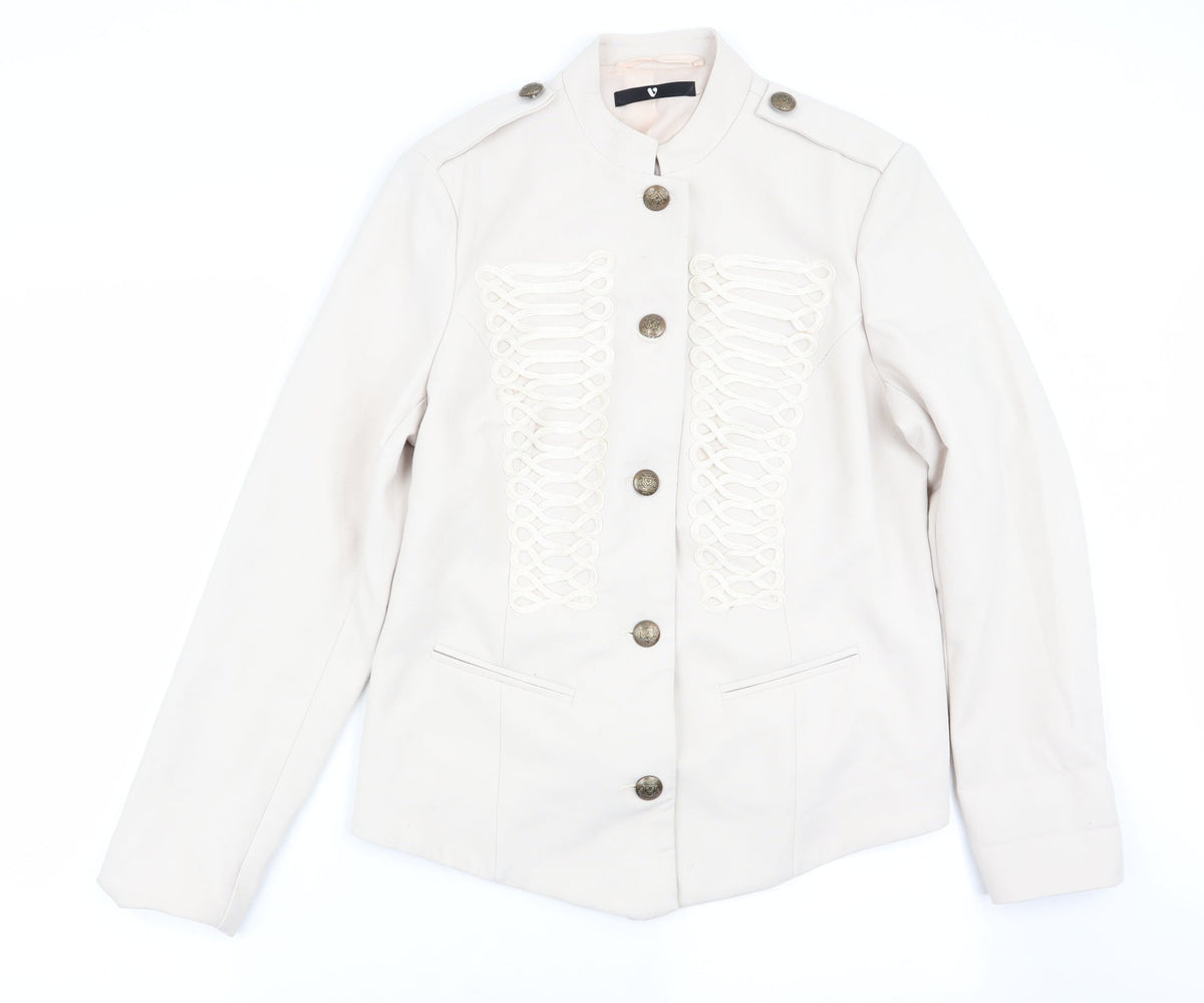 Additional front view of Very women’s pink jacket blazer, size UK 16