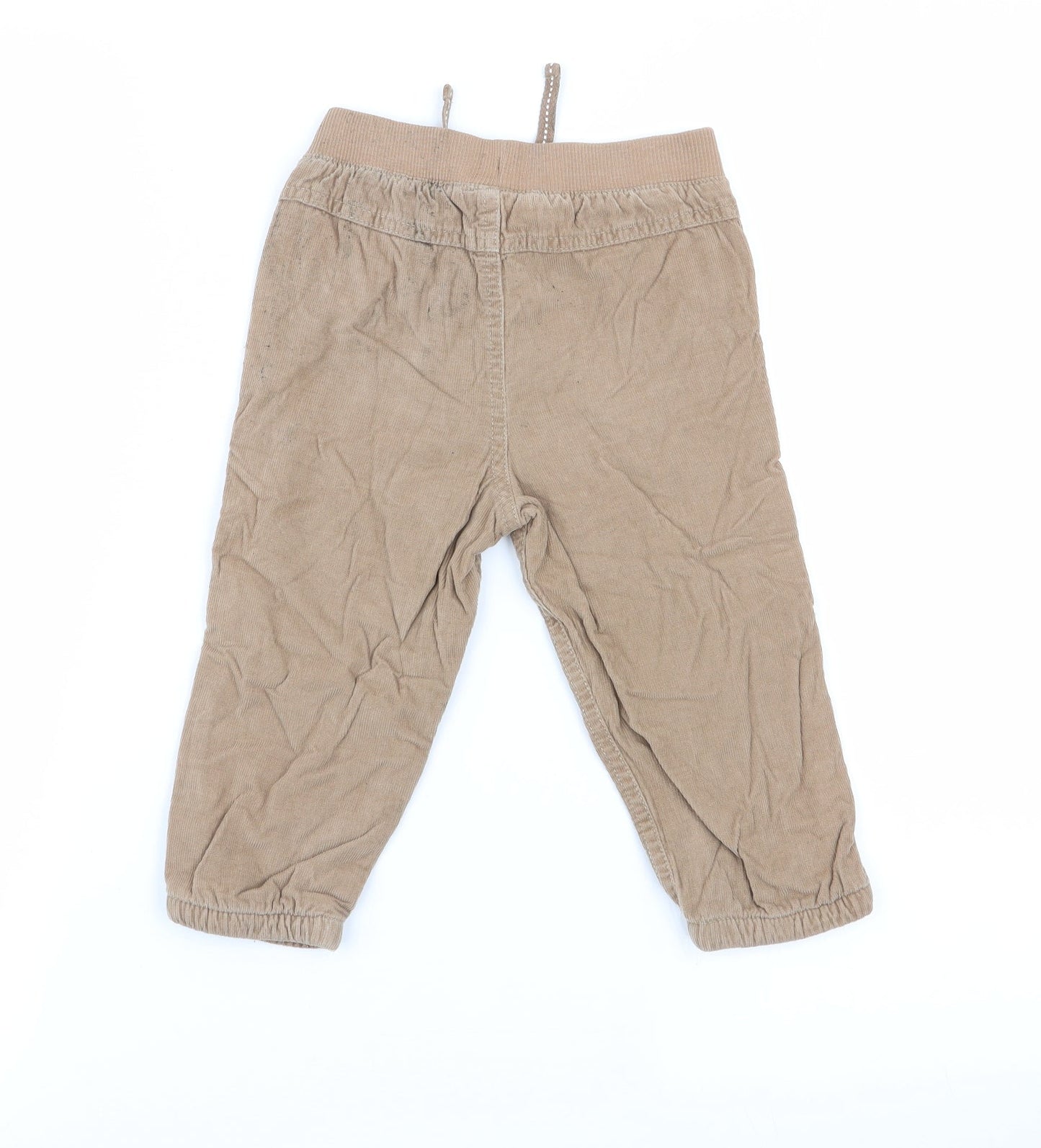 F&F Boys Beige   Cargo Trousers Size 12-18 Months  - chino