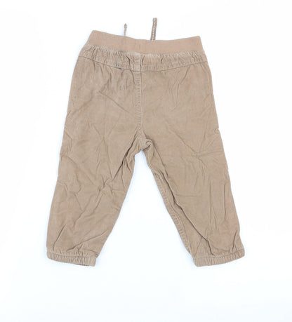 F&F Boys Beige   Cargo Trousers Size 12-18 Months  - chino
