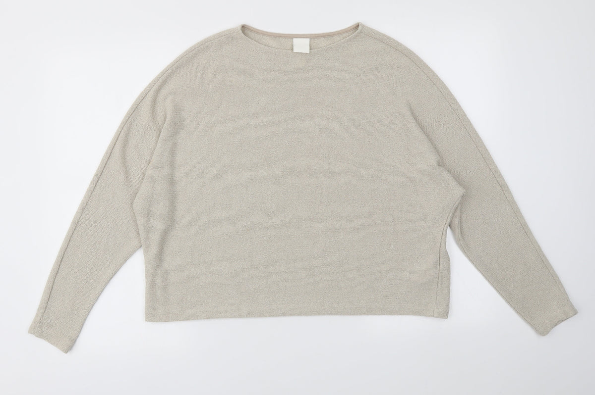 Womens UK Size S H&M Beige Pullover Jumper