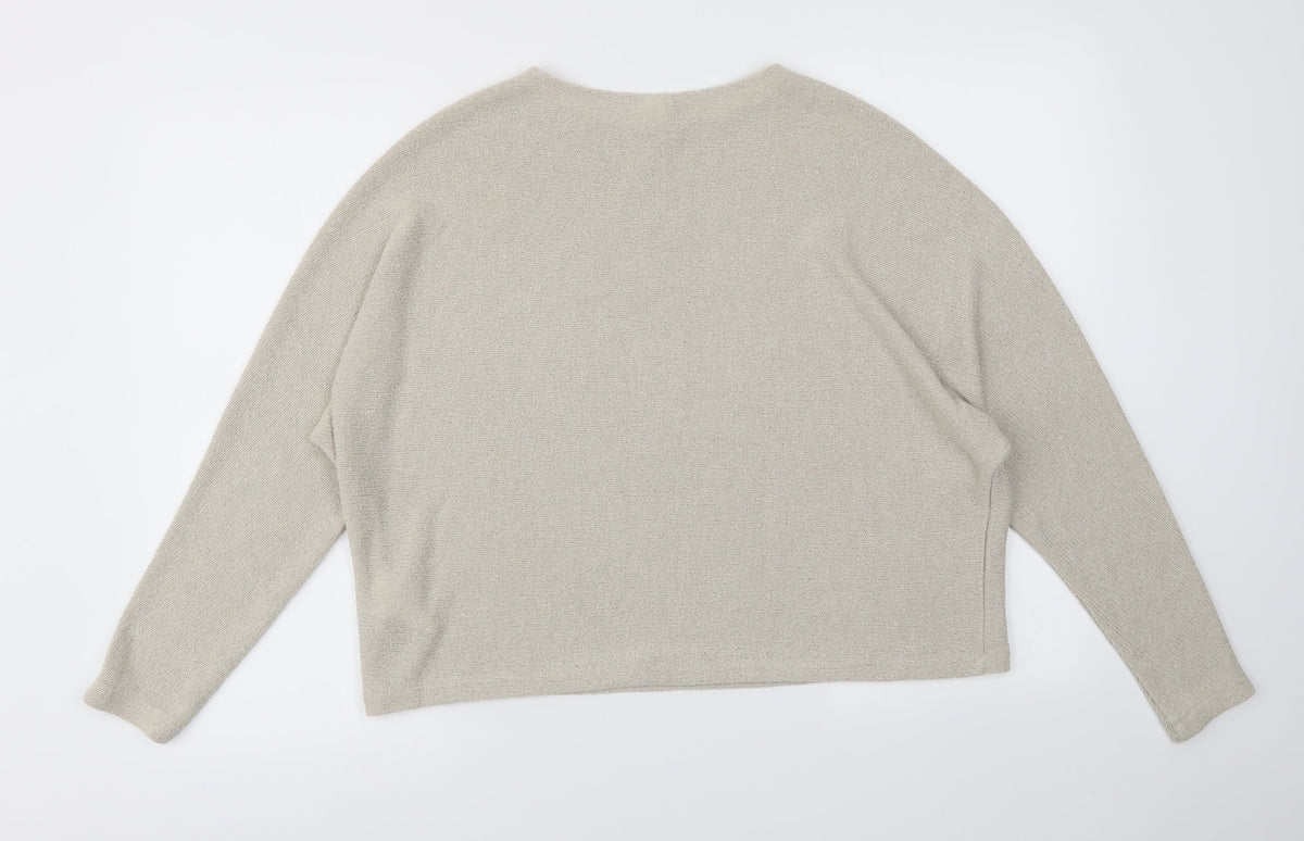 Womens UK Size S H&M Beige Pullover Jumper