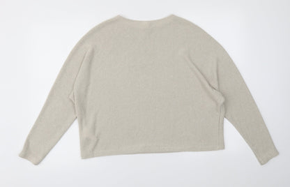 Womens UK Size S H&M Beige Pullover Jumper