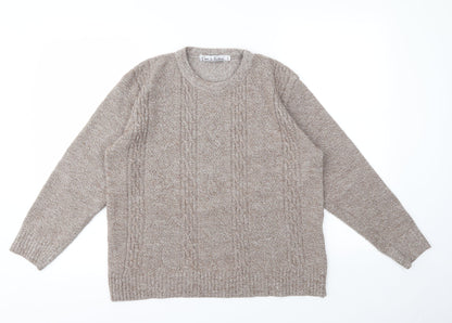 Womens UK Size M Pure & Natural Brown Pullover Jumper