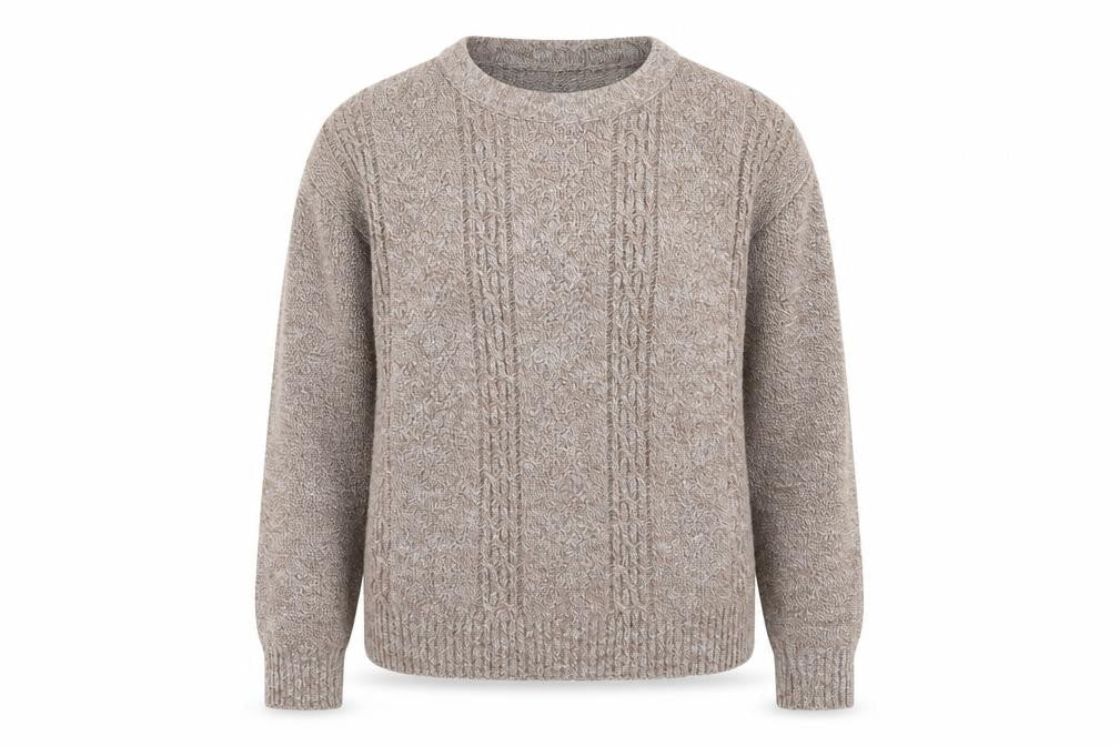 Womens UK Size M Pure & Natural Brown Pullover Jumper