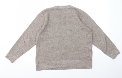 Womens UK Size M Pure & Natural Brown Pullover Jumper