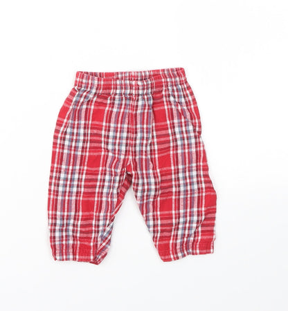 Nutmeg Boys Red Chevron  Capri Trousers Size 3-6 Months
