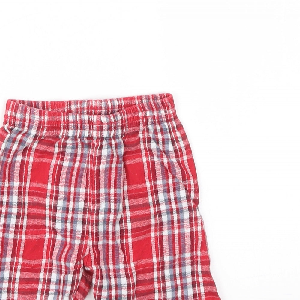 Nutmeg Boys Red Chevron  Capri Trousers Size 3-6 Months
