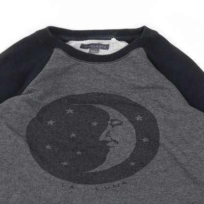 Close-up detail of Kendall And Kylie women’s grey jumper, size XS