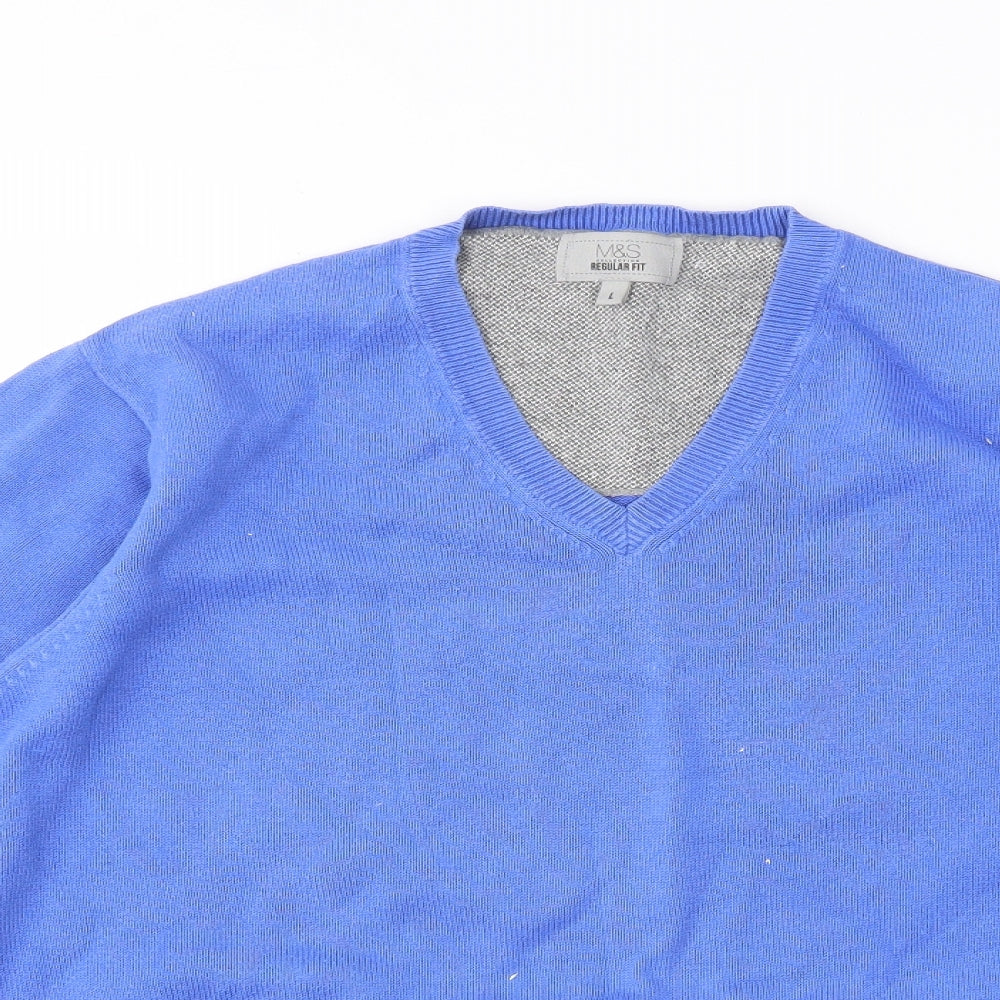 Mens UK Size L M&S Blue Pullover Sweatshirt