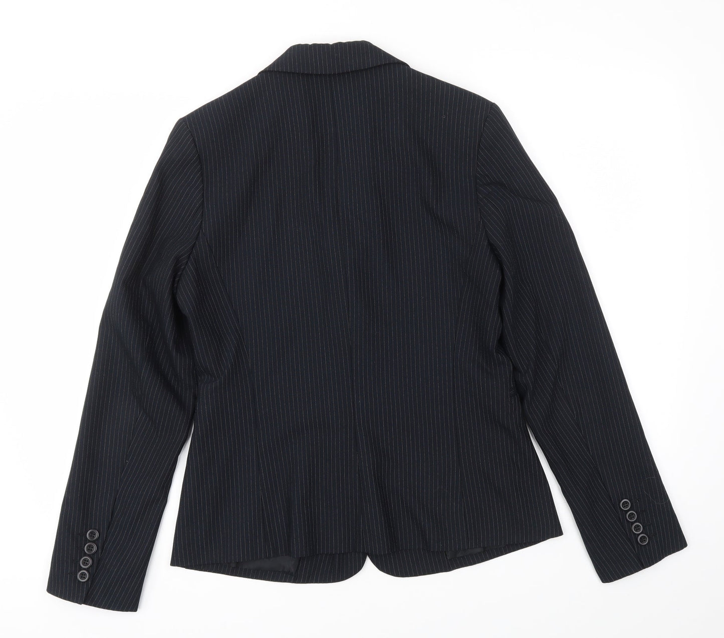 Mexx Womens Black Striped  Jacket Blazer Size 12