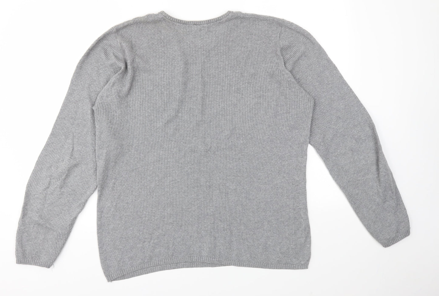 Womens UK Size M MNG Grey Pullover Jumper