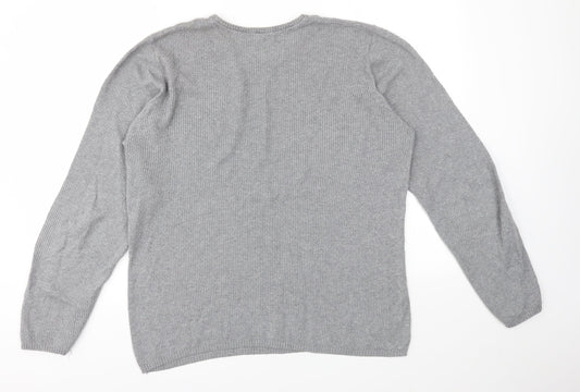 Womens UK Size M MNG Grey Pullover Jumper