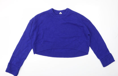 Womens UK Size M Preworn Blue Pullover Jumper