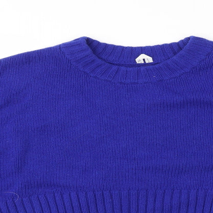 Womens UK Size M Preworn Blue Pullover Jumper