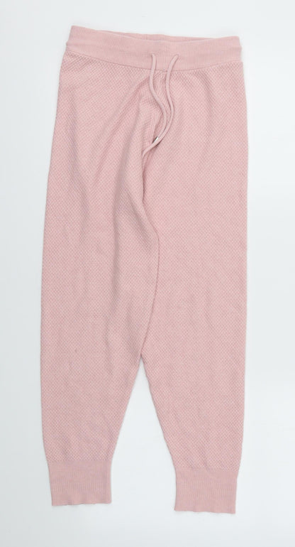 Womens UK Size XS M&S Regular Fit Capri Pink Trousers