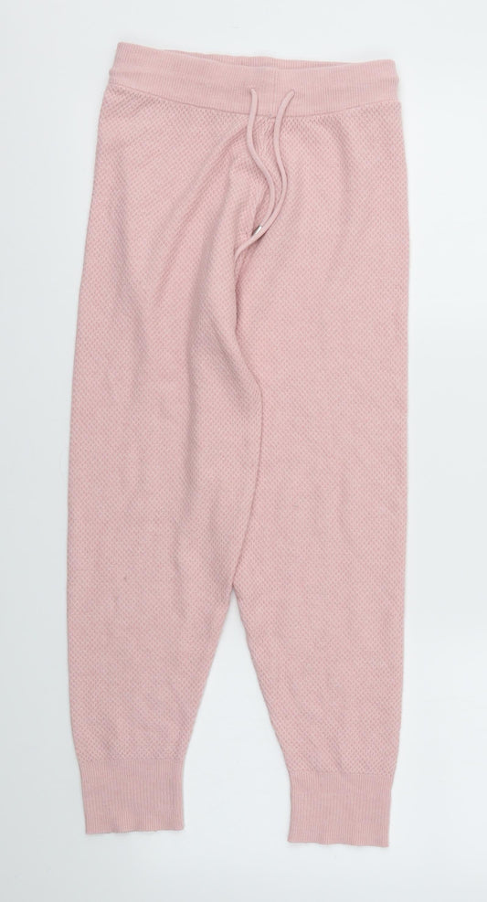 Womens UK Size XS M&S Regular Fit Capri Pink Trousers