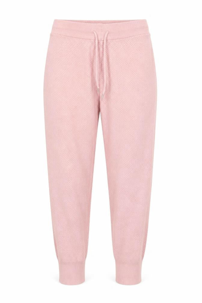 Front view of Marks & Spencer women’s pink capri trousers, size XS, 25-inch leg - stretch waistband