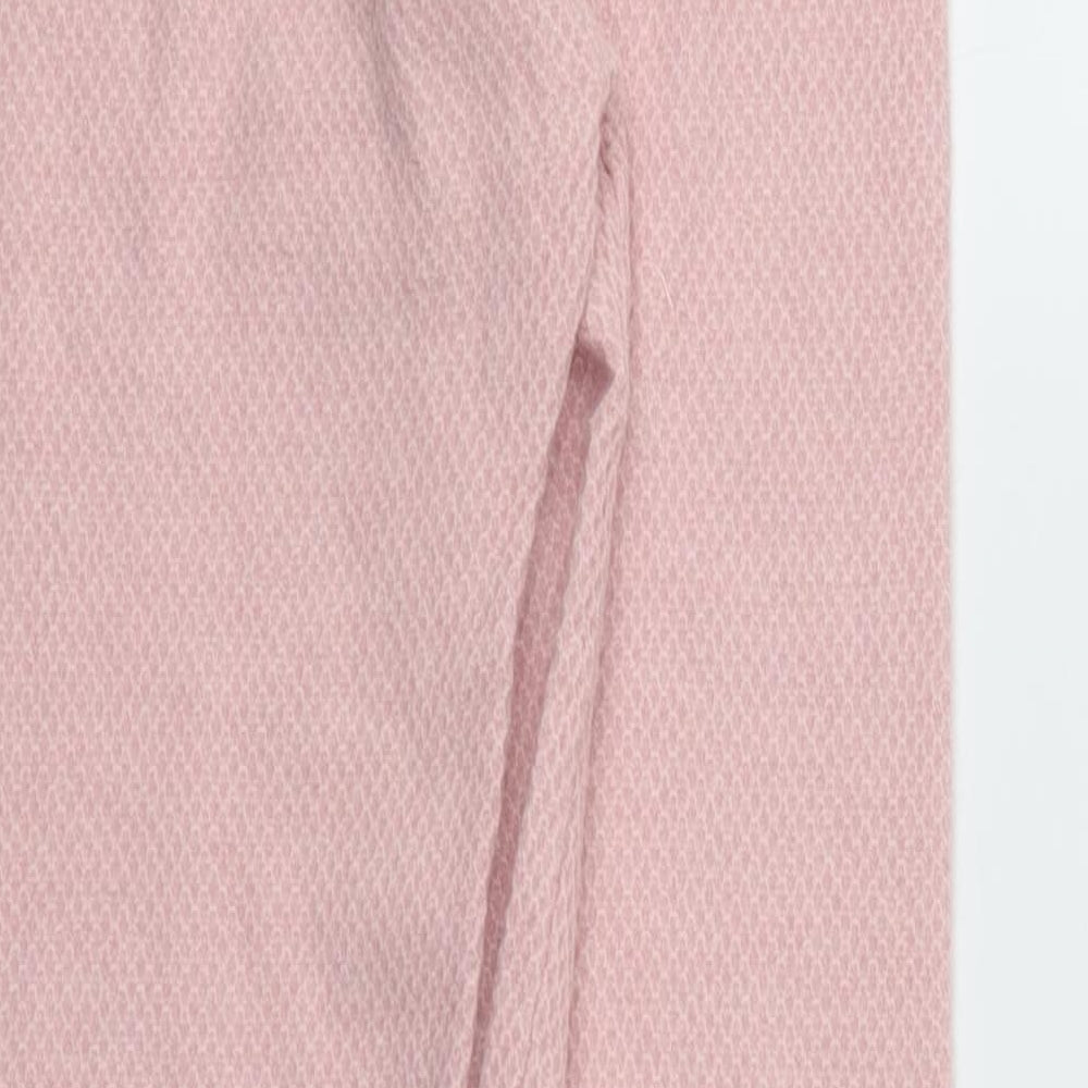 Womens UK Size XS M&S Regular Fit Capri Pink Trousers