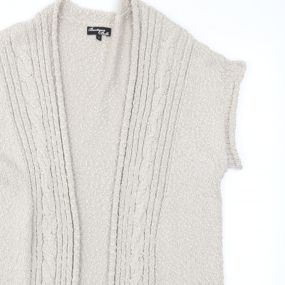 Boutique Belle Womens Beige   Cardigan Jumper Size L