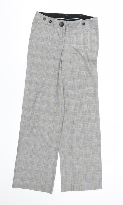 ETHEL AUSTIN Womens Grey Plaid  Trousers  Size 6 L30 in