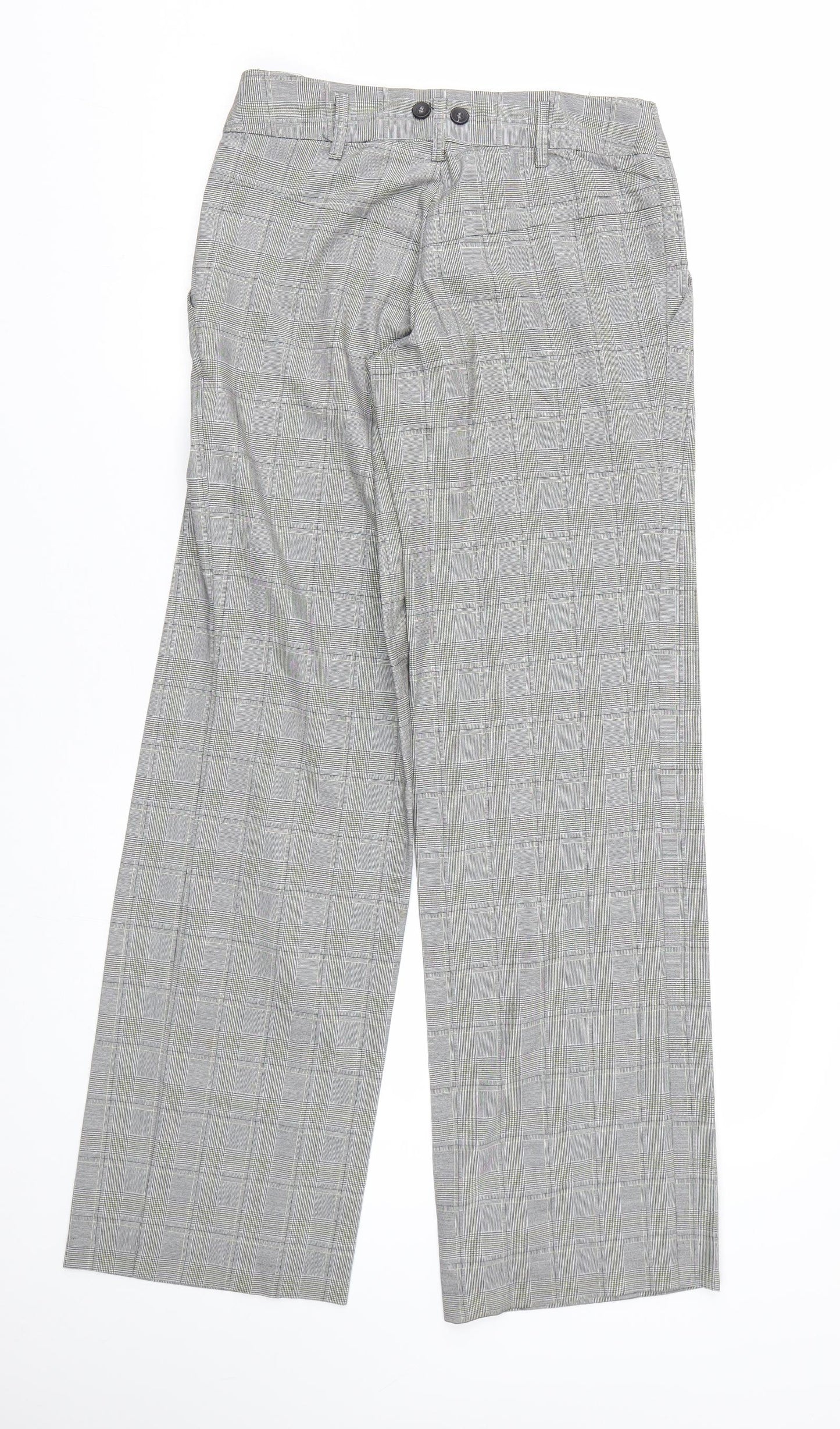 ETHEL AUSTIN Womens Grey Plaid  Trousers  Size 6 L30 in