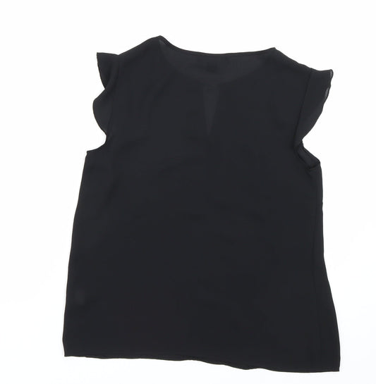 Womens UK Size 8 Atmosphere Black Basic Blouse